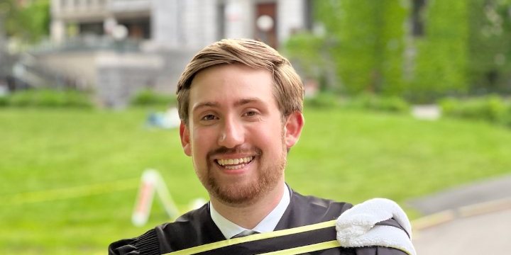 Charlie Scholey at his McGill graduation